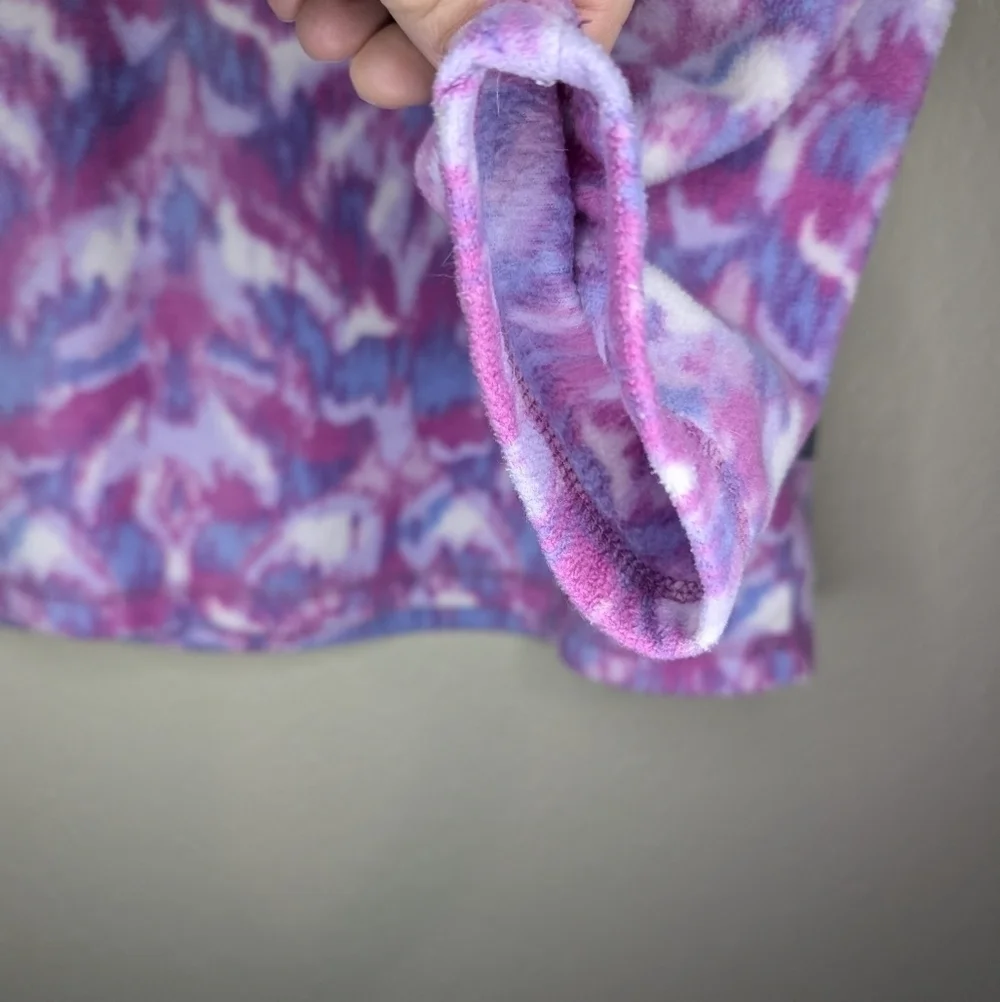 Eddie Bauer Multi-Color Pink/Blue/White Pull Over Sweater with 1/4 Zip S…